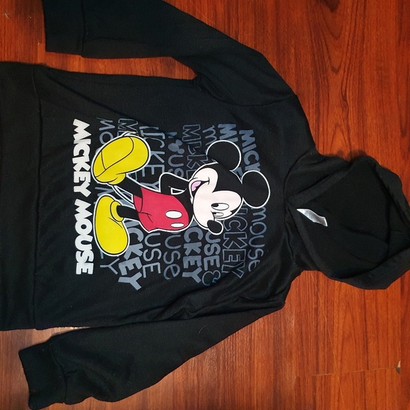 Disney mickey mouse kid black hoodie sz 6 - Picture 2 of 3